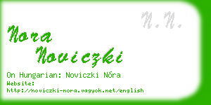 nora noviczki business card